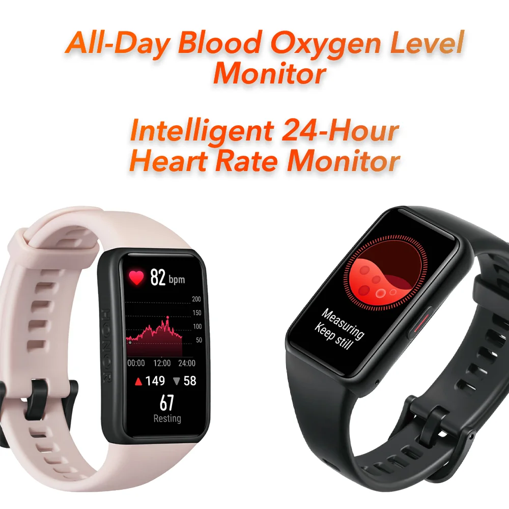 Honor Band 6 Smart Bracelet 6 1 47 Amoled Screen Blood Oxygen Smartband Fitness Tracker Bluetooth 5 0 Waterproof Heart Rate Wristbands Aliexpress