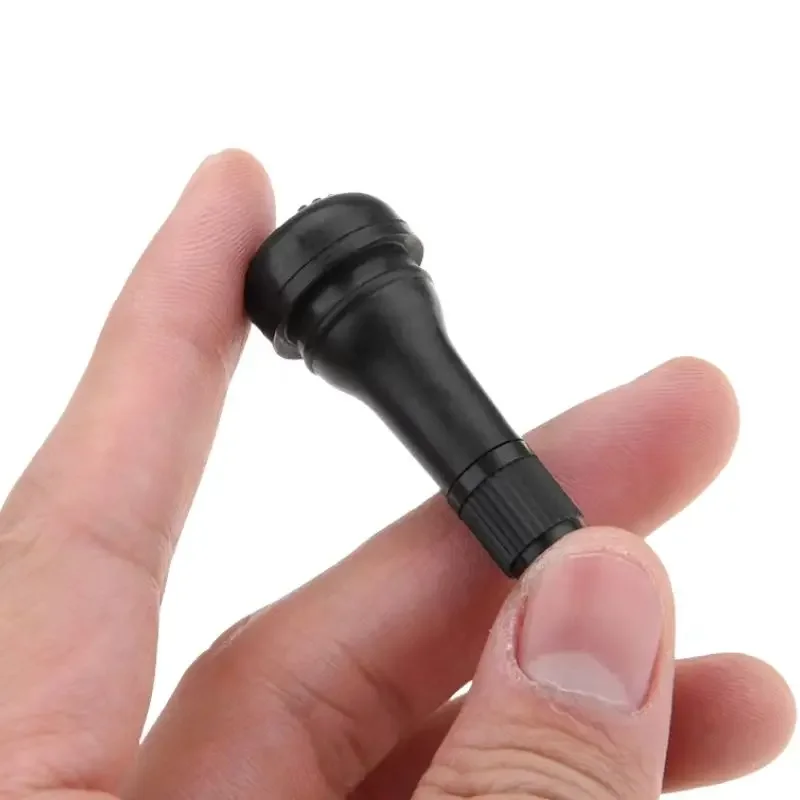 Premium Black Snap-in Tubeless Tire Valve Stems with Caps – High Quality Rubber Car Accessories