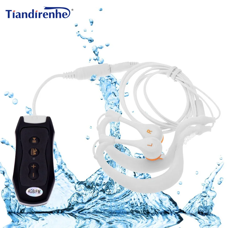 IPX8 Waterproof Sport MP3 Player FM Radio for Swimming Surfing Diving Headphone 
