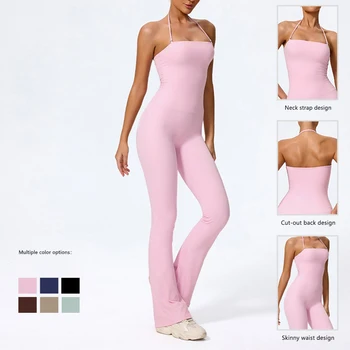 Alternative view of “Elaine” Flared Pants Activewear Jumpsuit