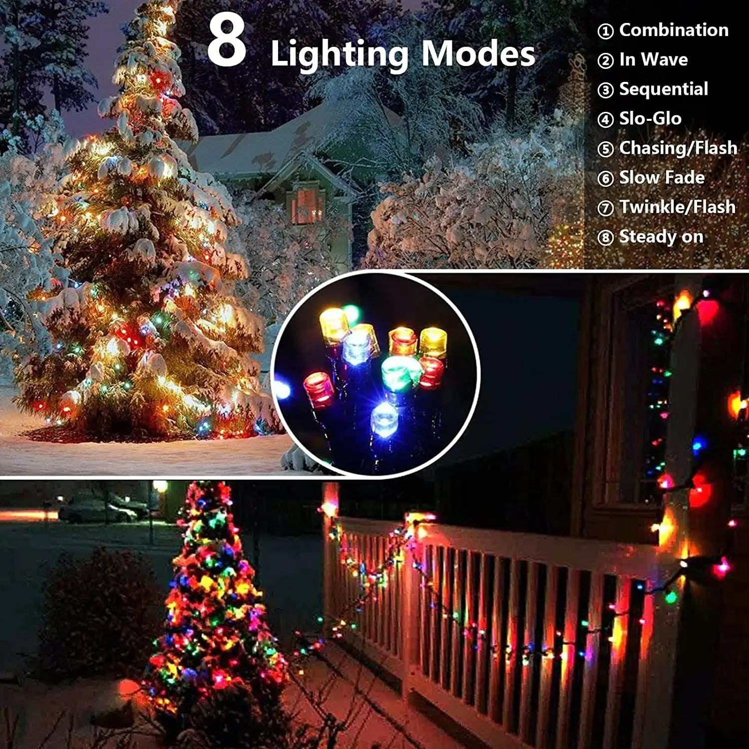 22M Solar String Light Outdoor Waterproof Fairy Lights 8 Modalità Hanging Garland Lights Per Giardino/Patio/Gazebo/Party/Yard Decor