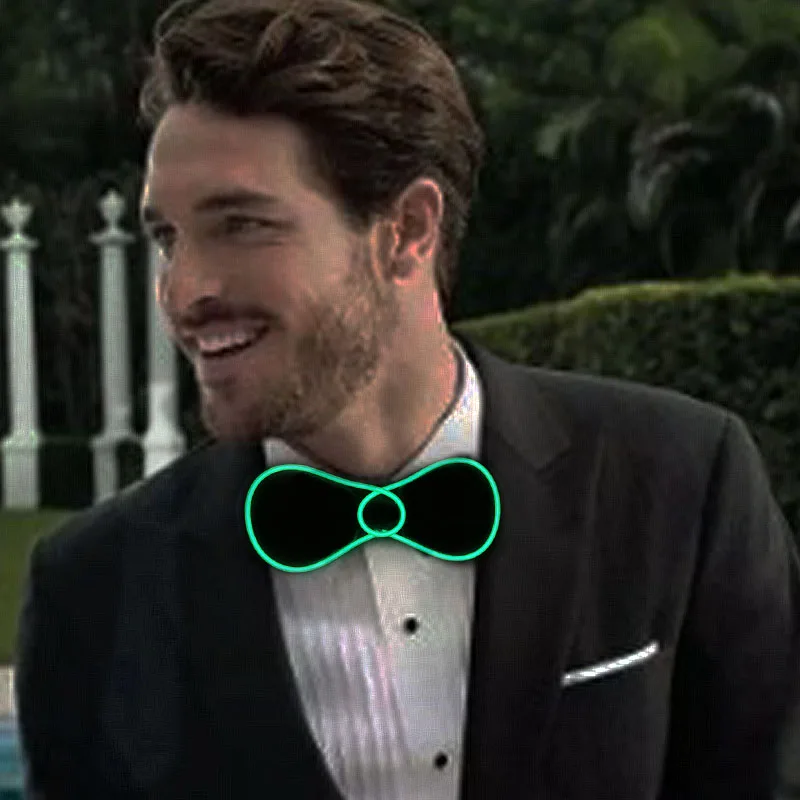 LED Light Up Bow Tie For Birthday Supplies Event Gifts Night Club Bar KTV Dance Men Bowtie