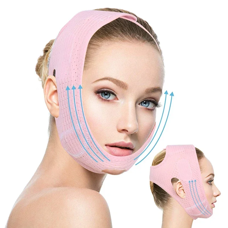 Women V Line Face Shaper Elastic Face Slimming Bandage Chin Cheek Lift Up Belt Facial Anti Wrinkle Strap Care Tool 1pcs