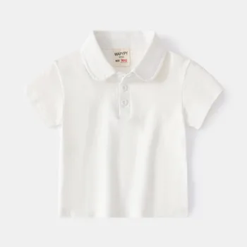 100% cotone Basic White Polo T Shirt per ragazzi ragazze da 0 a 1 2 3 4 5 6 7 anni vestiti estivi Polo camicia da ragazzo per bambini top 1