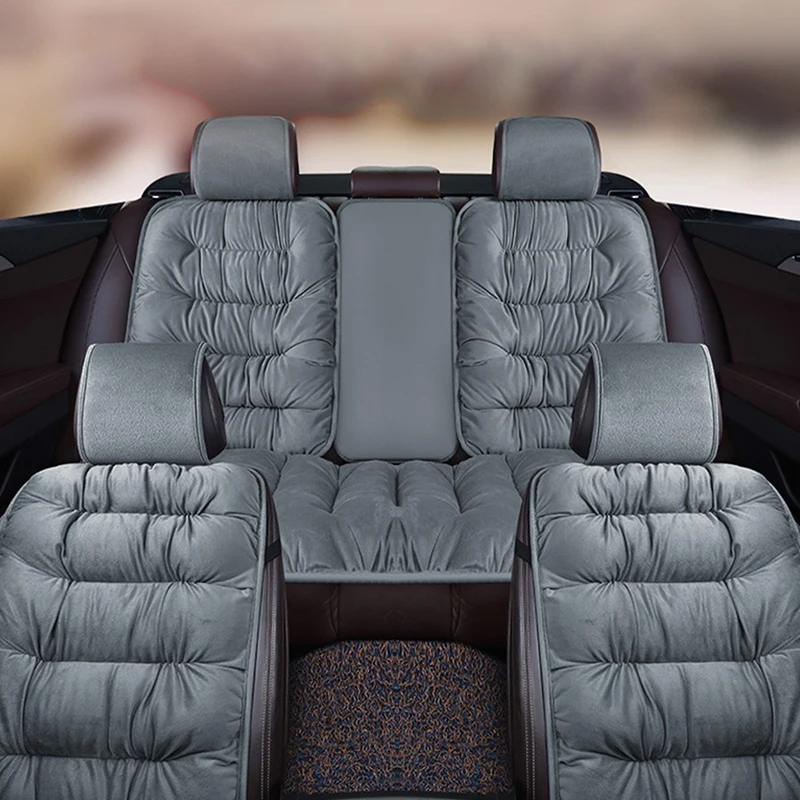 Plush Car Seat Covers Winter Warm Soft Vehicle Cushion