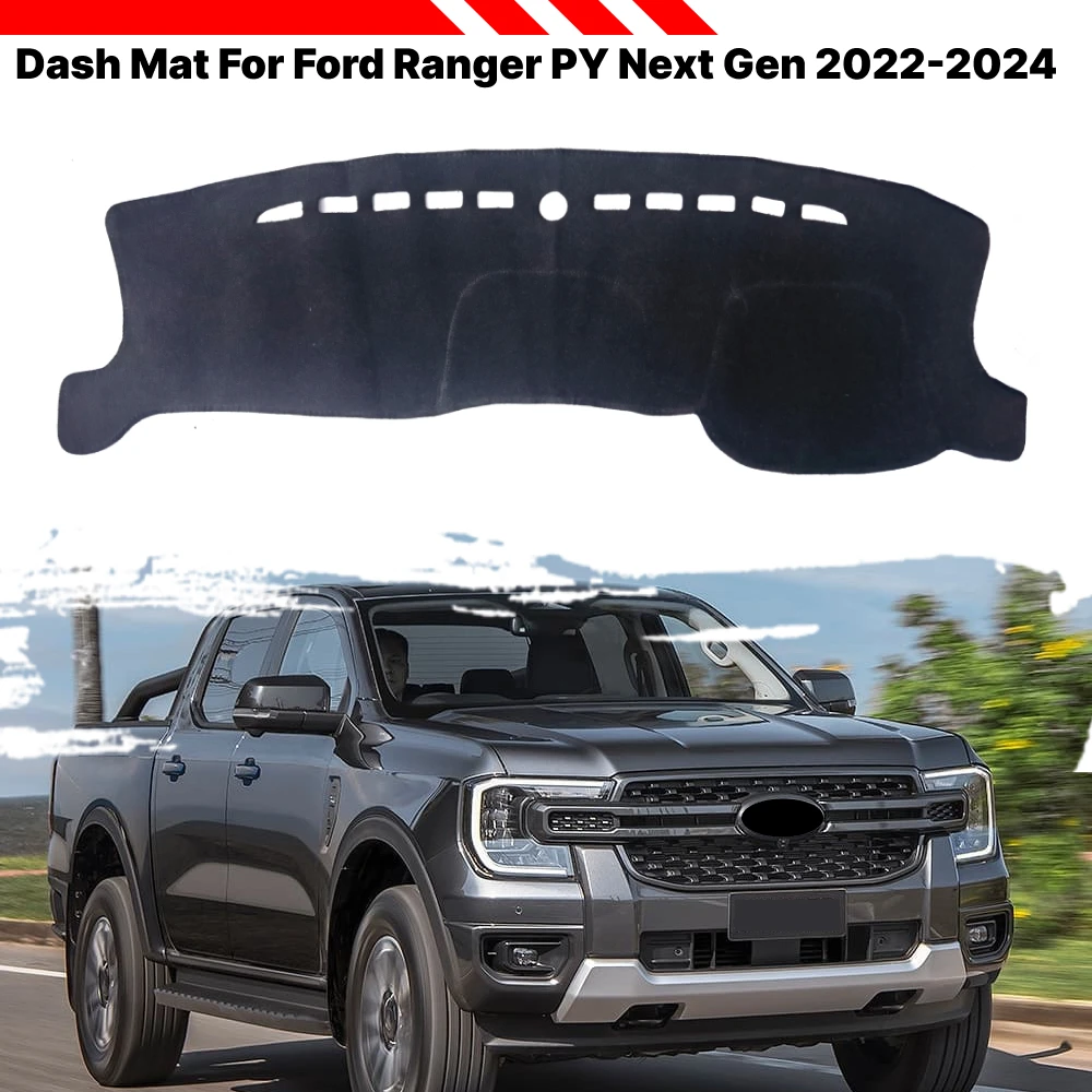 Car Inner Dashboard Cover Dash Mat Carpet For Ford Ranger PY Next Gen RHD Car Styling