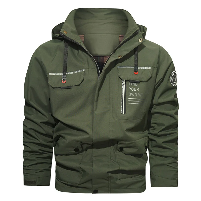 Casual Man Bomber Jacket Sweatshirt Blazer Jacket Oversize Sport Retro Cold Withzipper Military Heating Techwear