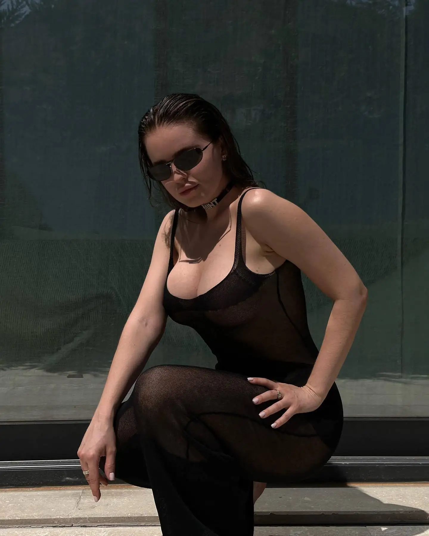 Backless Patchwork Maxi Dress Cover up For Women Slim Loose Holiday Beach See-Through Clothes Dress Female Knit Long Dress