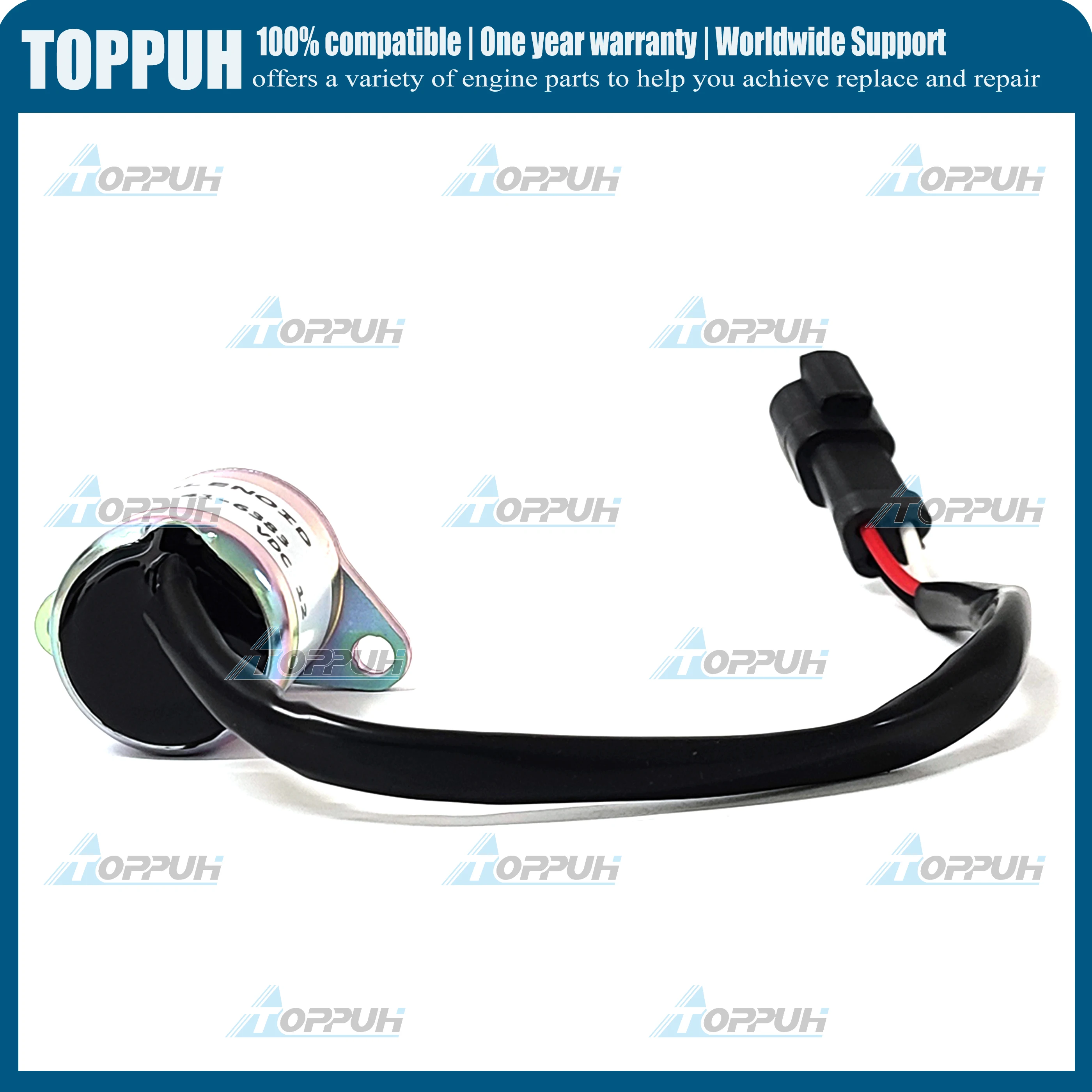 41-6383 Solenoid Fuel Stop Shut-Off 12V For Thermo King TK TK416383 416383 416-383