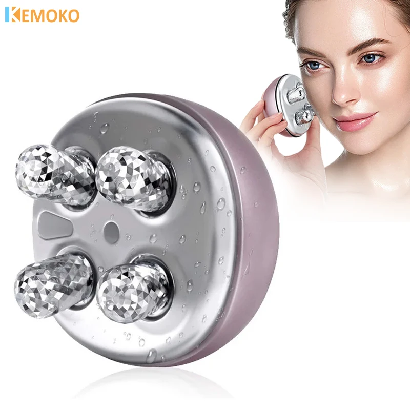 3D Facial Massage Roller EMS Micro Current Tighten Skin Firming Tighten Lifting Skin Remove Edema Fades Fine Lines Massager