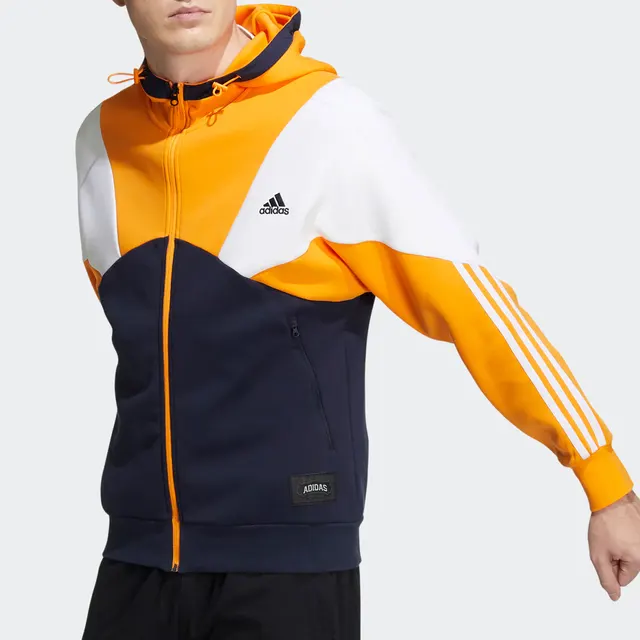 Adidas véritable veste décontractée à capuche en tricot pour hommes HE7471 1