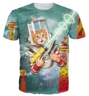 

Women Men Latest Styles Kitten Invasion T-Shirt Fashion Tees 3D T Shirt Kittens Overlords Spreading Fear Destruction Lasers Cat