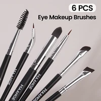 MAANGE 6pcs/set Professional Eye Makeup Brush Fine Angled Eyeliner Brush Concealer Eyebrow Eyeshadow Brush Tools for Beauty