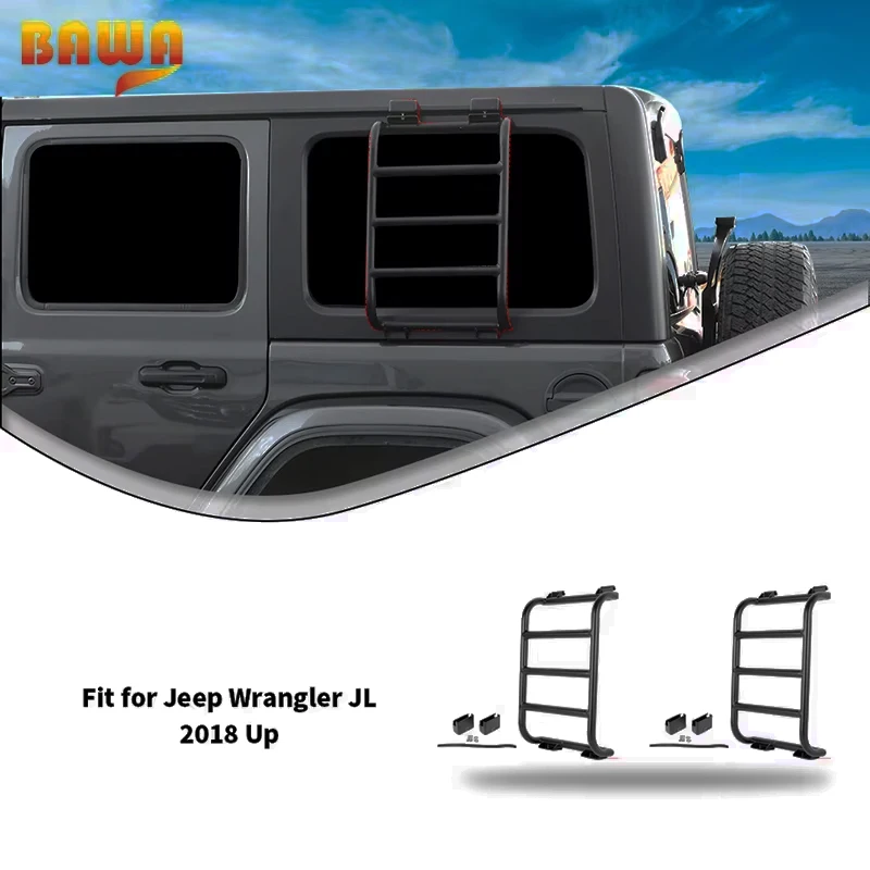 BAWA 알루미늄 합금 자동차 창문 보호 프레임 지프 랭글러 JL 2018-2025..