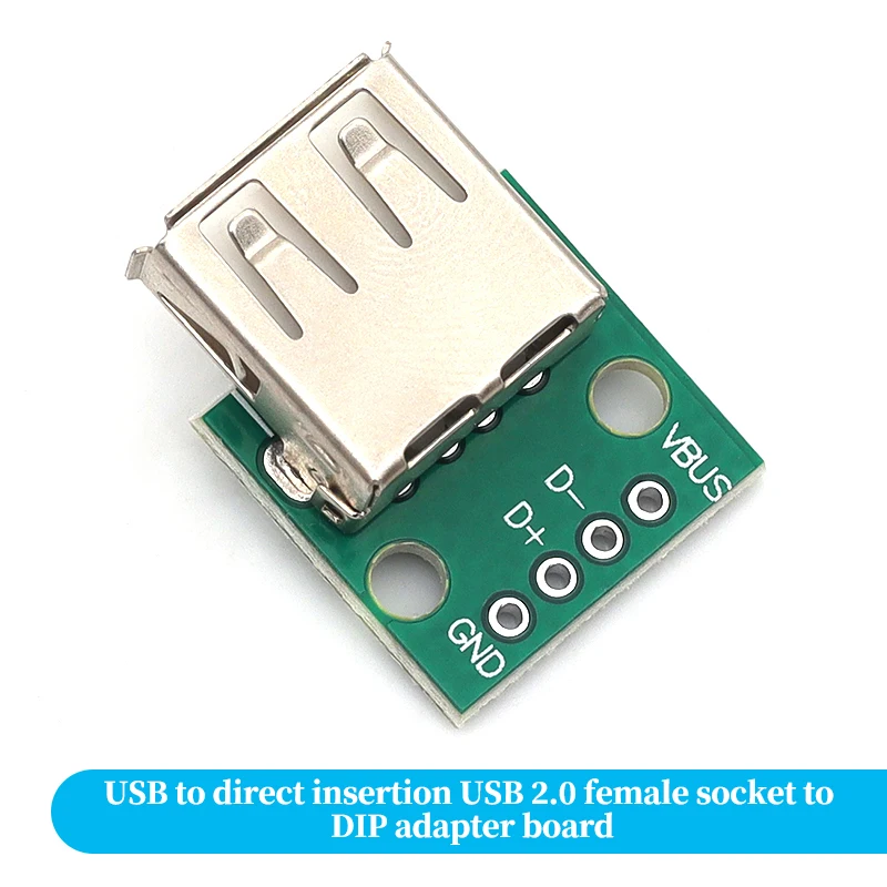 Compact USB Adapter Board with USB A Male to USB B Female Interface