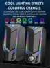 Bluetooth RGB computer speaker, desktop computer speaker, laptop speaker, desktop stereo speaker, USB powered, with LED ambient 5