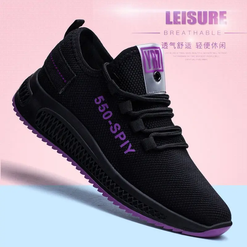 Women Tennis Shoes Breathable Air Mesh Walking Lace Up Flat Shoes Light Vulcanized Sneakers Lace Up Socks Footwear