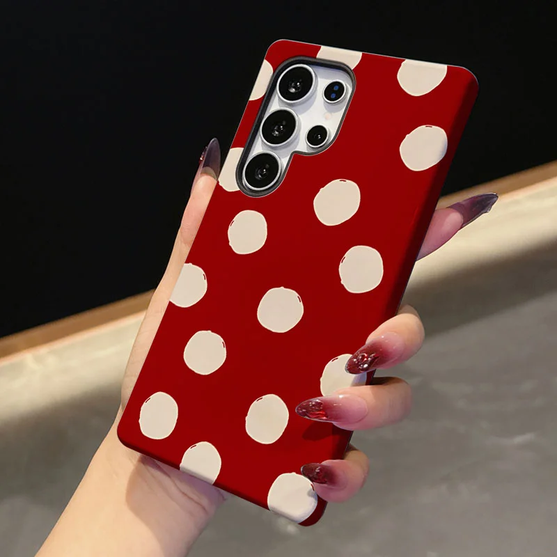 Chic Polka Dot Phone Case with Dual-Layer Protection
