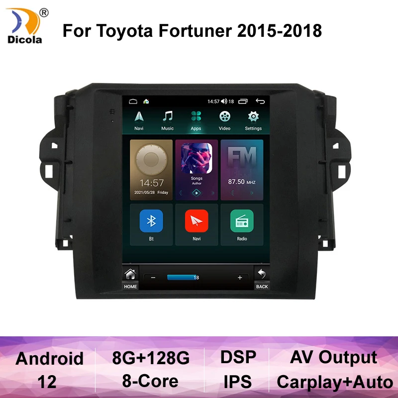 

Автомагнитола 2DIN для Toyota Fortuner Hilux 2015-2018 с GPS-навигацией
