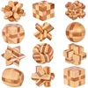 Wooden Kong Ming Lock Lu Ban Lock IQ Brain Teaser Educational Toy for Kids Children 3D Puzzles Game Unlock Toys Adult Wood Toys 6