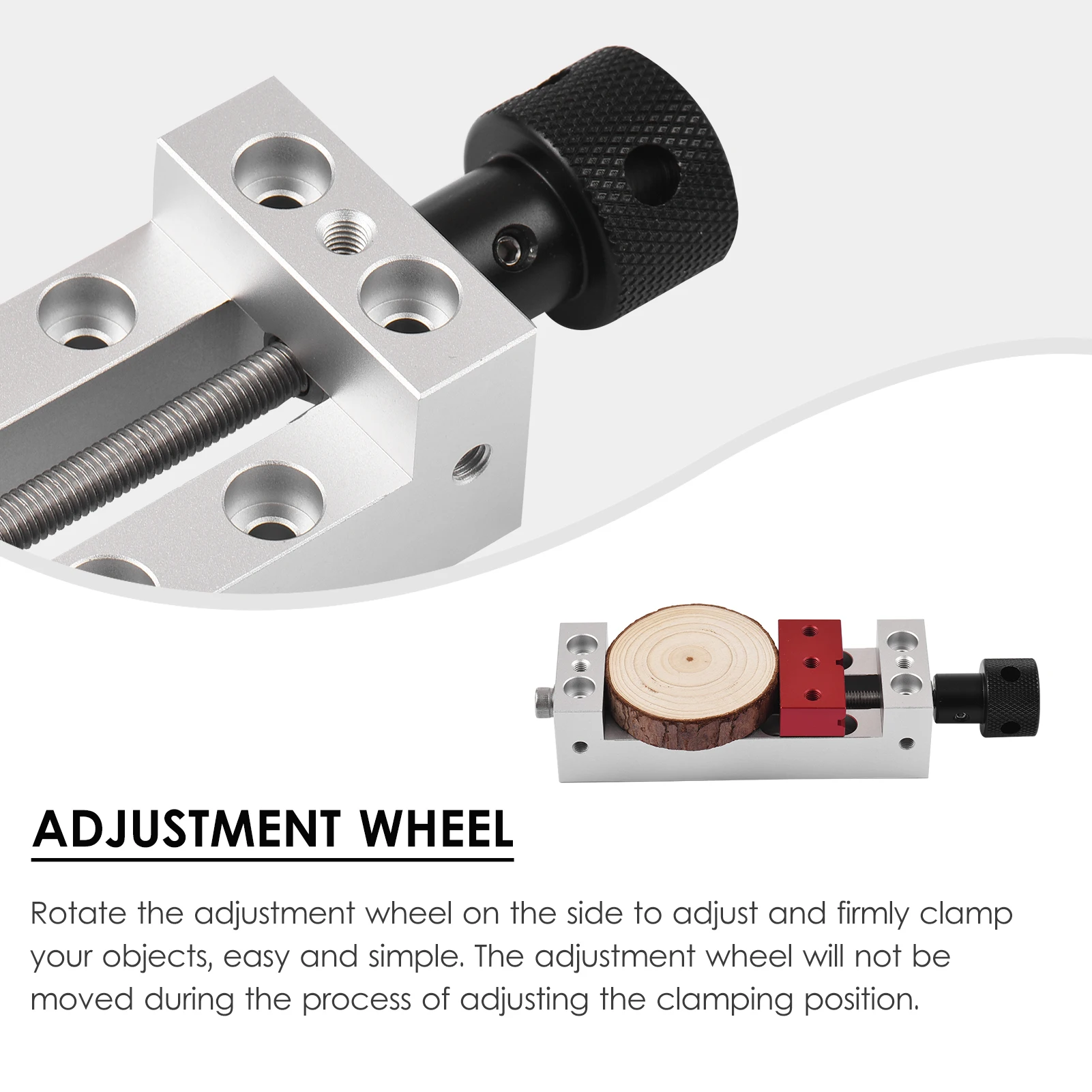 Mini Drill Press Vise 2.56-Inch Jaw Width Flat Clamp Bench Vise for Carving Engraving Machine Bench Drill Watch Repairing 5