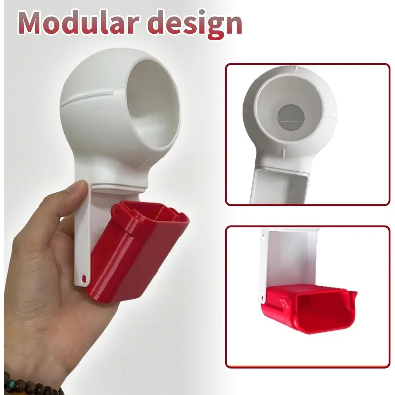 Reusable Drill Dust Collector Box - Magnetic Chip Containment Case with Guide Sleeve for Clean Ceiling / Wall  Drilling