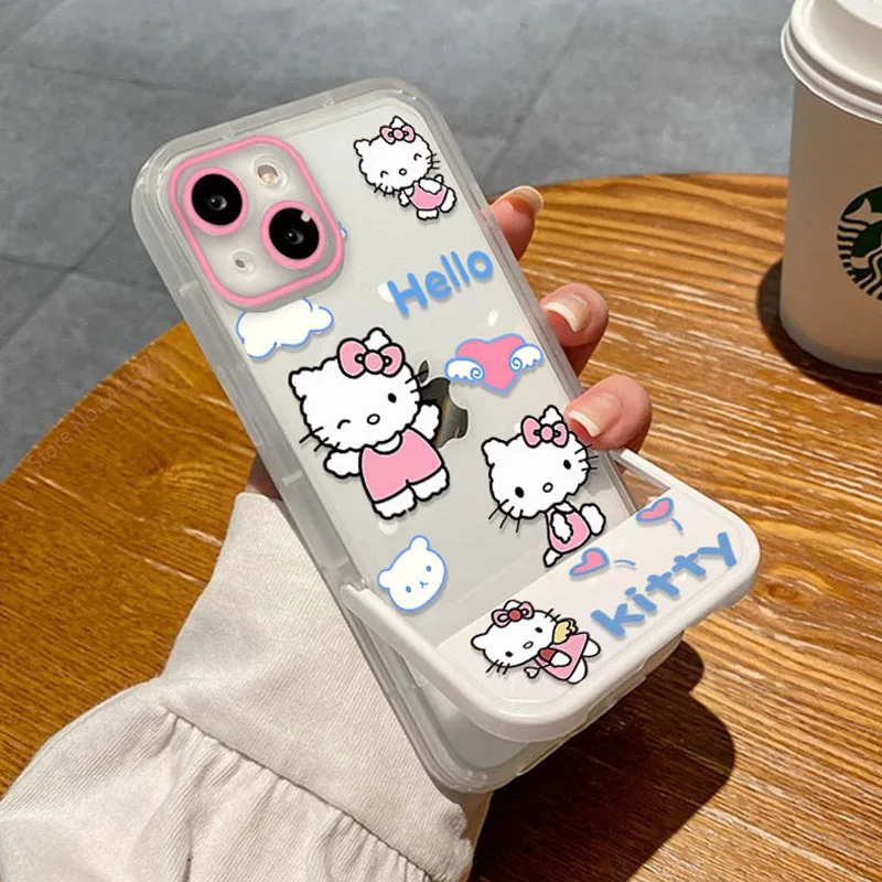thumbnail image 1 of Bonita funda de silicona con soporte de Hello Kitty para Samsung Galaxy S22 Ultra S21 S20 FE S10 Plus Note 20 10 A42 A33 A53 A73 5G, 1 of 5
