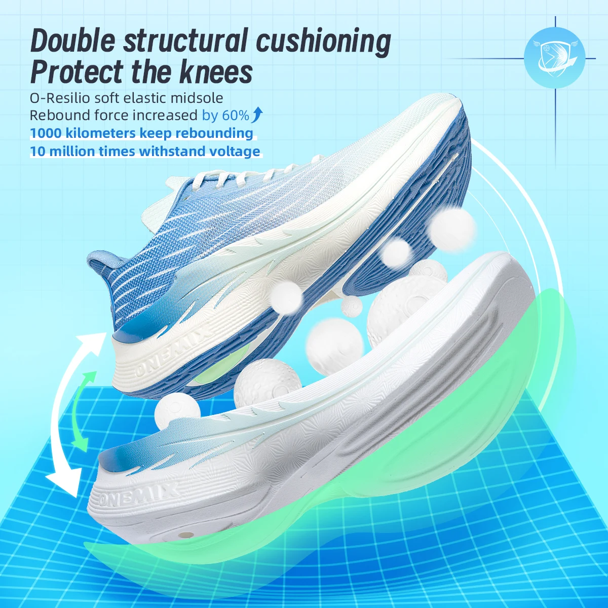 Onemix 2025 Breathable Mesh Running Shoes Men Marathon Sport