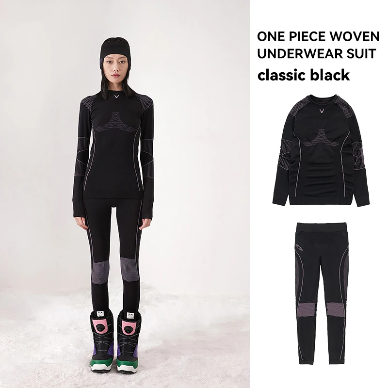 

Women Ski Thermal Underwear Sets Sports Quick Dry Breathable Tracksuit Fitness Workout Exercise Tight Shirts Jackets Sport Suits