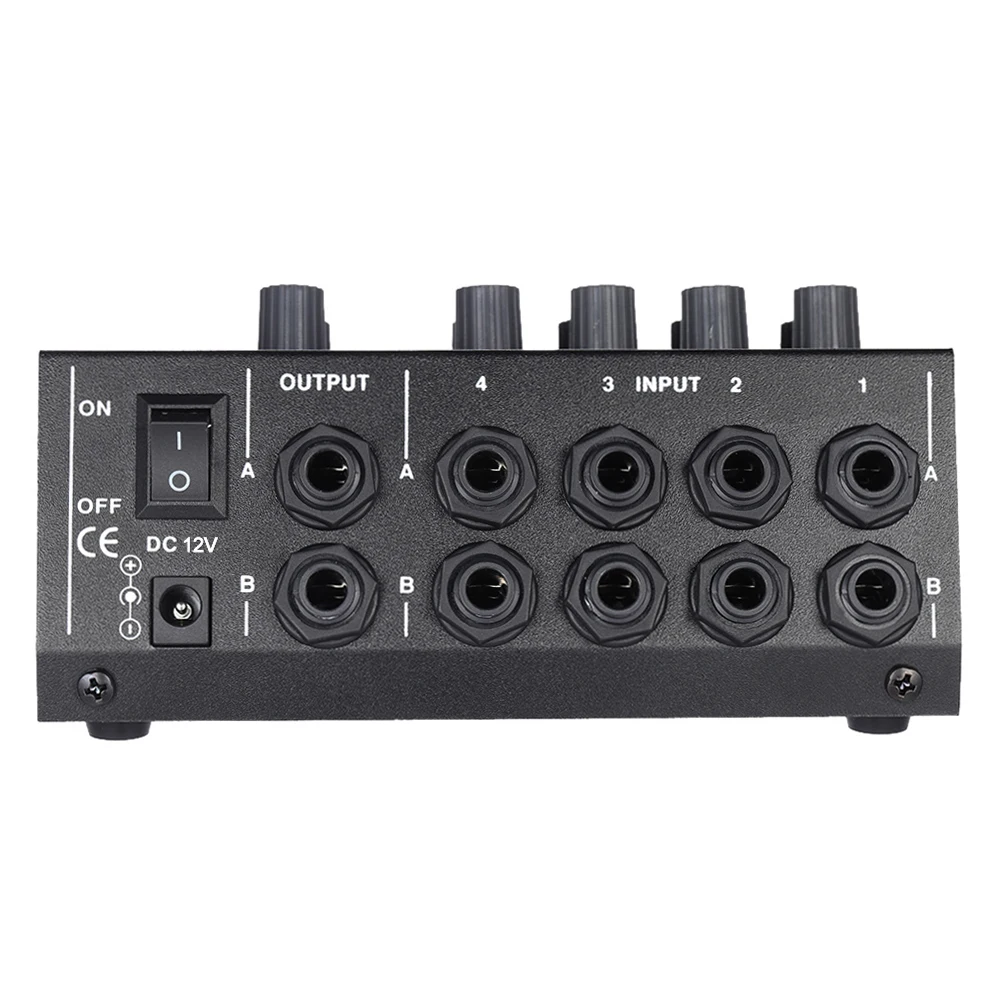 ammoon AM-228 Mixing Console 8 Channels Audio Sound Mixer Mono Stereo Mixer Ultra-compact Low Noise
