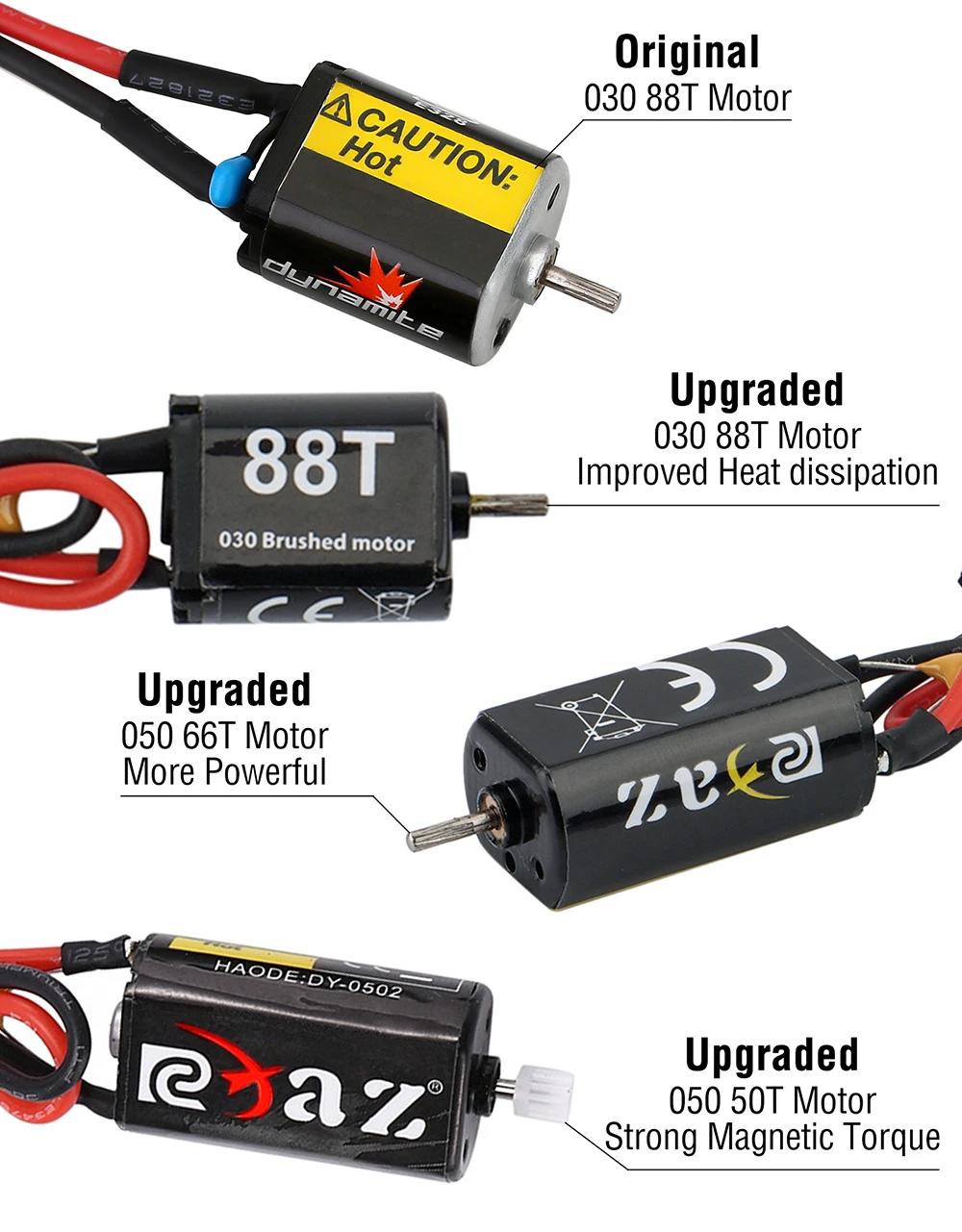 SCX24  ׷̵ ŰƮ 1/24 ũѷ RC ڵ,  Scx24 030 050 귯 Esc  ޺ 88T 66T 50T  ڱ