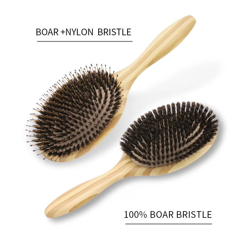 Boar Bristle Hair Brush Women Wood Bamboo HairBrush Professional Curly Airbag Scalp Brush Comb Hair Beauty Care Salon Tools hair comb,curly hair brush,hair styling tools,hair brush comb