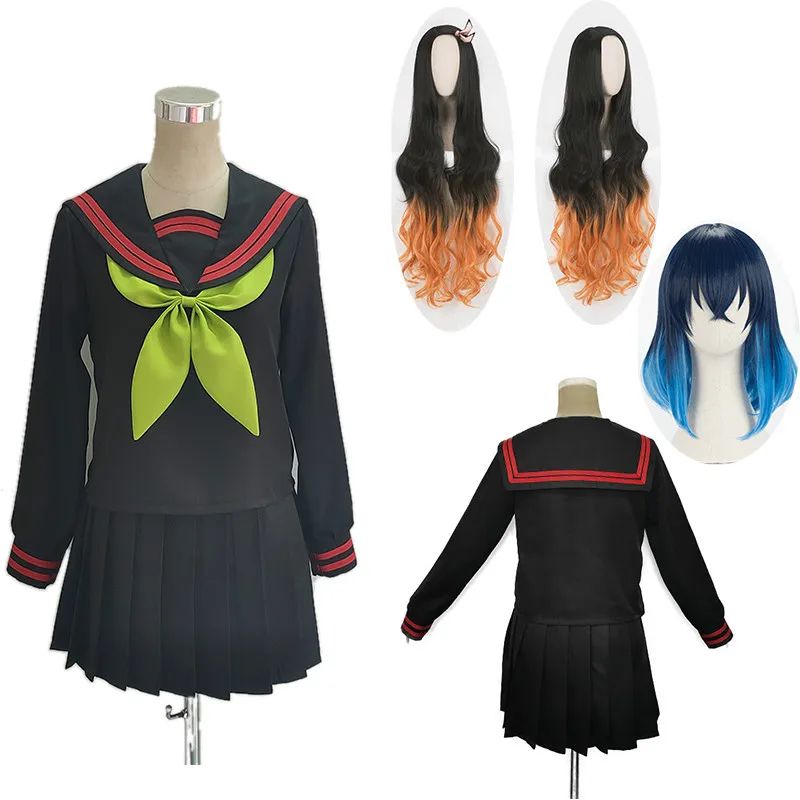 

Anime Demon Slayer Kimetsu no Yaiba Cosplay Costume Kamado Nezuko Makomo JK School Uniforms Sailor Suit Women Outfit