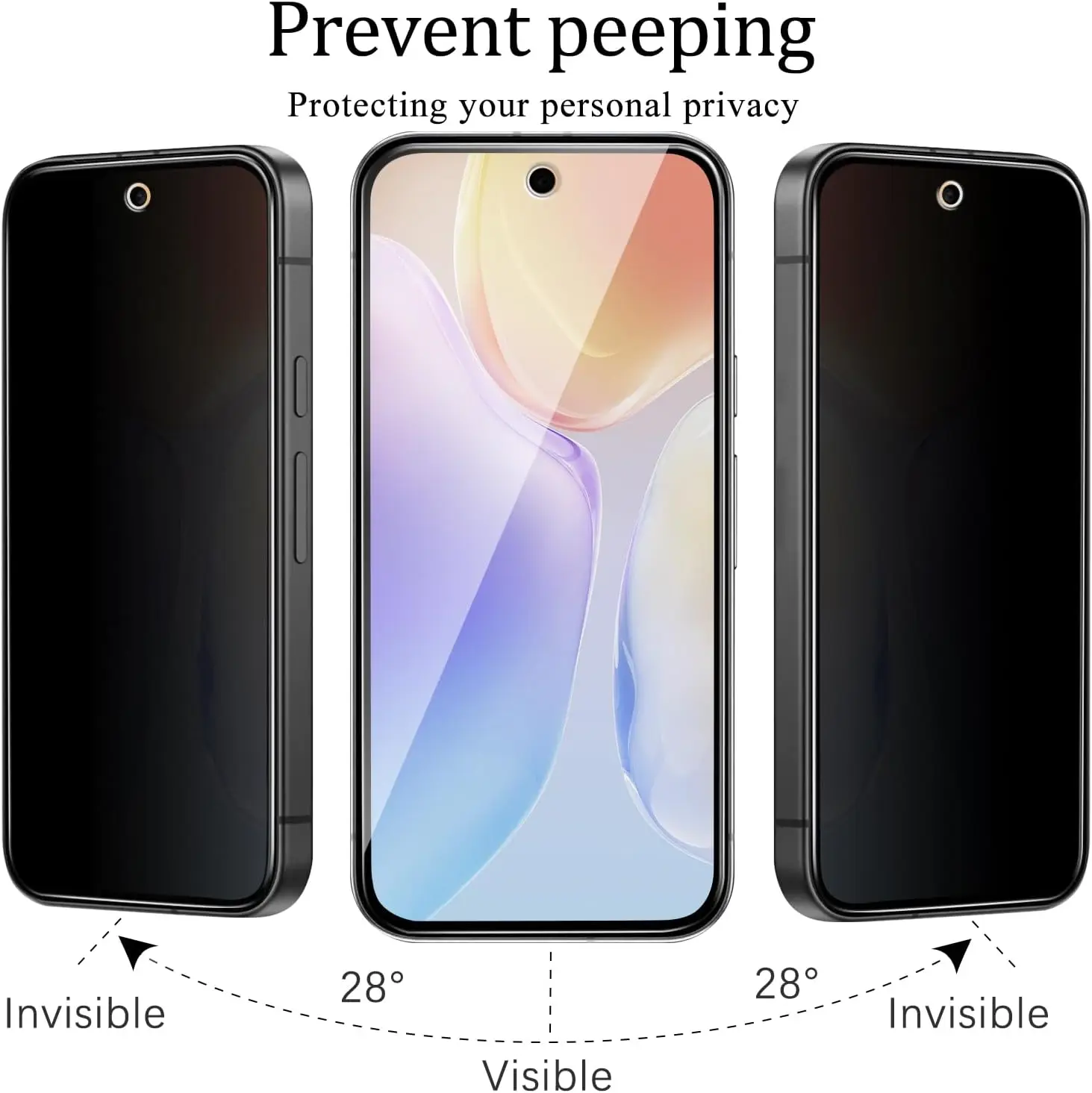 Enhanced Privacy Screen Protector Set - [Anti-Spy Tempered Glass] Durable, Anti-Scratch, Bubble-Free (2-Pack)