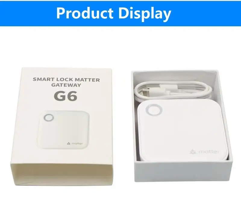 TTLOCK G6 2.4G 스마트 매터 게이트웨이 원격 제어 잠금 해제 무선 BLE-WiFi 라우터 지원 실시간 모니터링