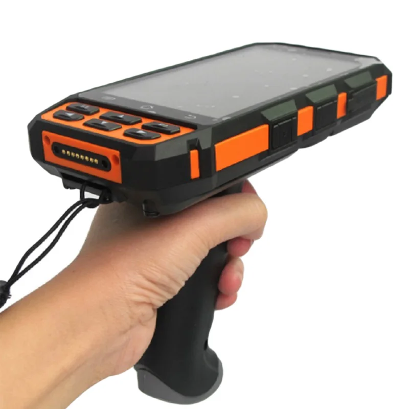 DT510 Rugged with Pistol Grip Portable Wireless Android Barcode Scanner Bluetooth 4G Wifi POS Terminal LF RFID UHF Reader PDA