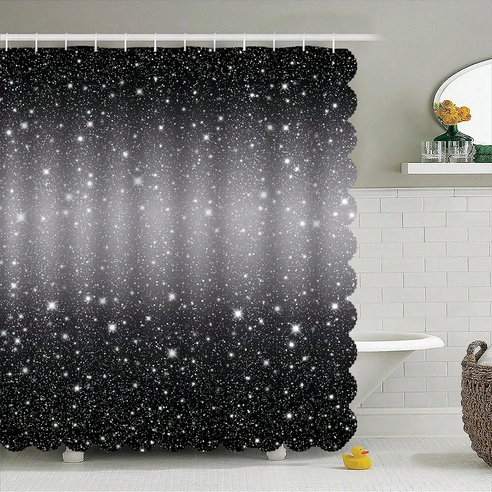 Cortina De Ducha Riyidecor Extra Larga De Poliéster De 180 X 200 Cm