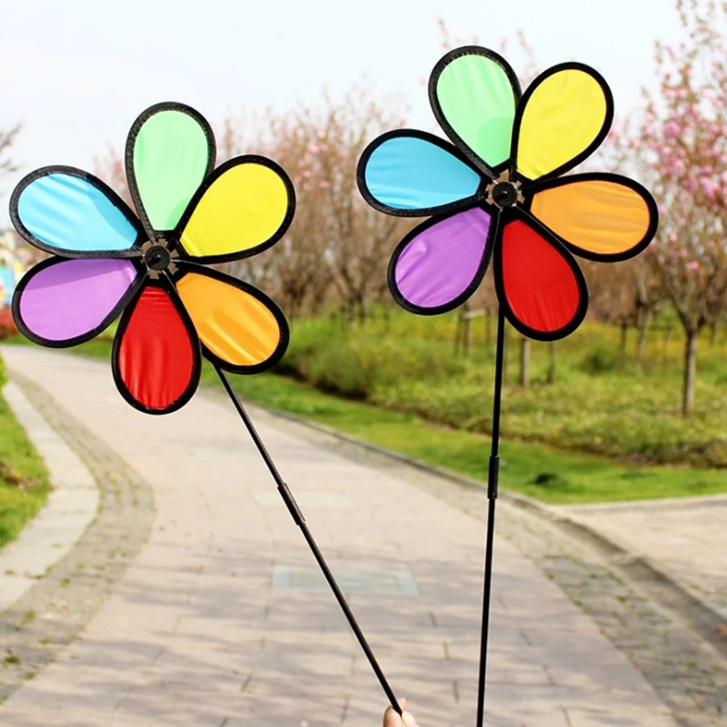 1PC Colorful Windmill Wind Spinner Wind Spinner Ornament Kids Toy Home Garden Yard Decoration