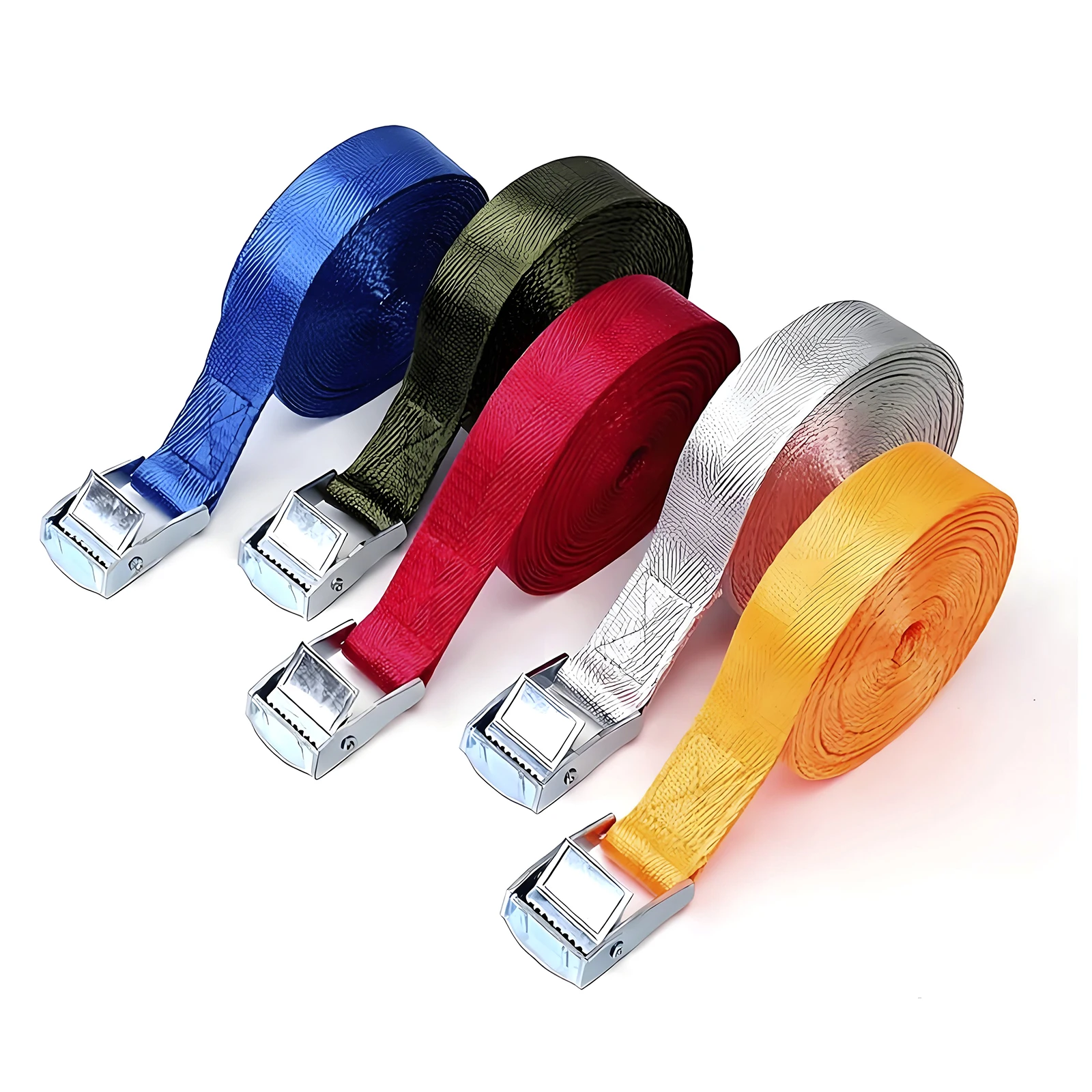 Heavy-Duty Adjustable Cargo Strap with Buckle Tie-Down for Secure Luggage and Equipment