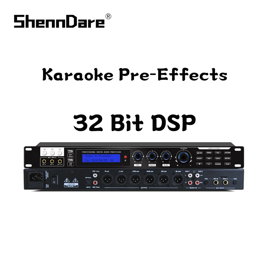 AP880KaraokeDigitalAudioEffectProcessorPreEffectsKTVAudioEcho