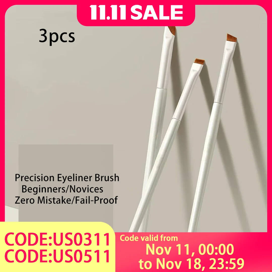 Professional Eye Brush Set - Essential Makeup Brushes for Blending, Eyeliner, Detailing & Beginner Makeup Kits
