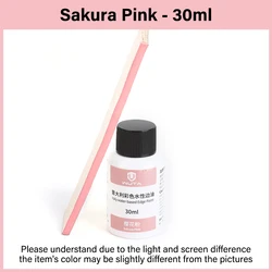 Professional Leather Edge Paint - 30ml | Dye & Finish for DIY Craft & Shoe Projects (Sakura Pink 30ml)