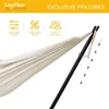 Double Hammock with 9ft Space-Saving Steel Stand includes Portable Carrying Case, 450 Pounds Capacity (Natural) hammock chair 5