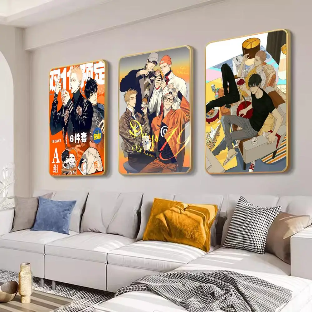 

Amine 19 Days Poster Self-adhesive Art Poster Retro Kraft Paper Sticker DIY Room Bar Cafe Vintage Decorative Painting