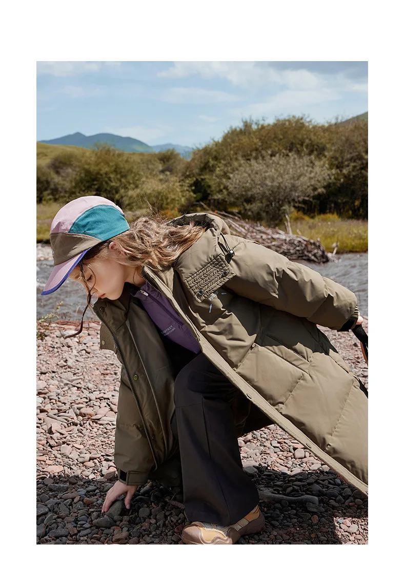 OLEKID 2025, Winter-Daunenjacke für Kinder, Mädchen, dick, warm, lang, Teenager-Mädchen, Jacke, Mantel, 5–12 Jahre, Kinder, Parka, Oberbekleidung, Mantel – Detail 7