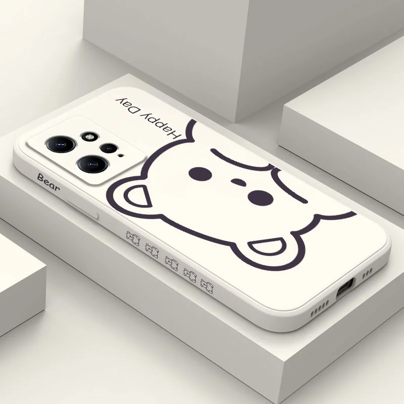Custodia Per Telefono Big Ears Bear Per Xiaomi Redmi Note 12 12S 11 11S 10 10T 10S 9 9S 8 7 Pro Plus 4G 5G Cover In Silicone Liquido