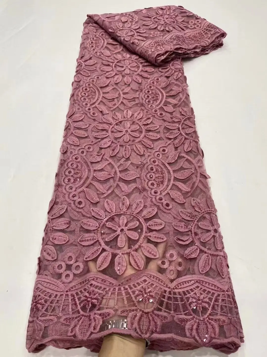 

Green African Cord Lace Fabric Milk Silk Lace French Lace Fabric High Quality Nigerian Lace Fabric For Wedding