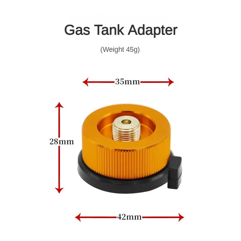 Outdoor Camping Gas Tank Conversion Head Mountaineering Stove Burner Adapter Locking Card Automatic Shut-off Stove Converter