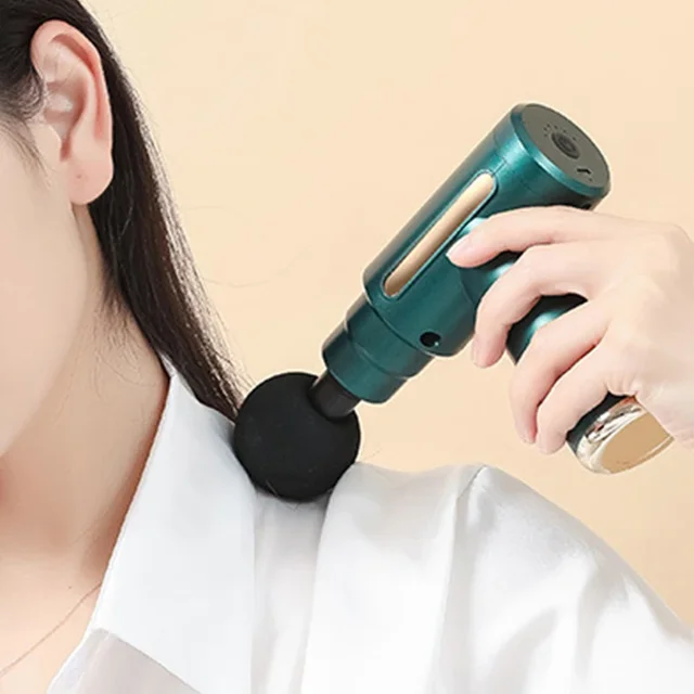 Portable Fascia Gun Vibration Massage Gun For Body Neck Back Deep Muscle Relaxation Fitness Slimming One Head 3