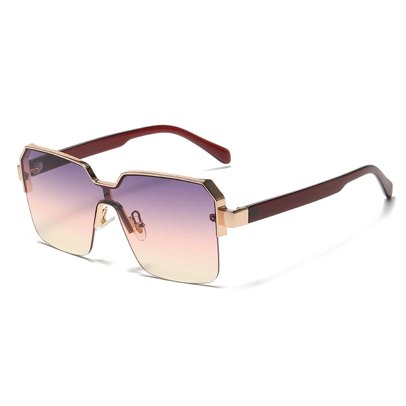 Unisex Frameless Luxury Square Sunglasses - Vintage Fashion Alloy Frames with UV400 Protection